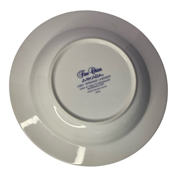 Mikasa Fine China Serenade Lavender Large Rim Soup Bowl - Helena Uglow -… - Picture 2 of 3